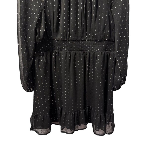 Old Navy Womens Black Metallic Dot Long Sleeve Dress Size L. NWT - Picture 12 of 12